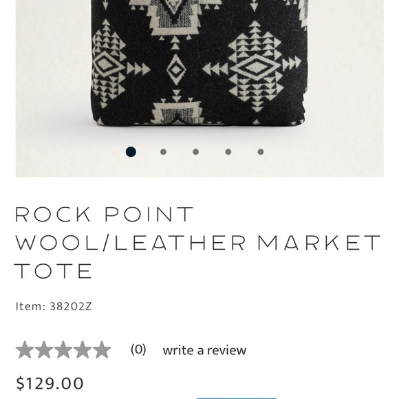 Pendleton rock point wool/leather market tote - Picture 7 of 7